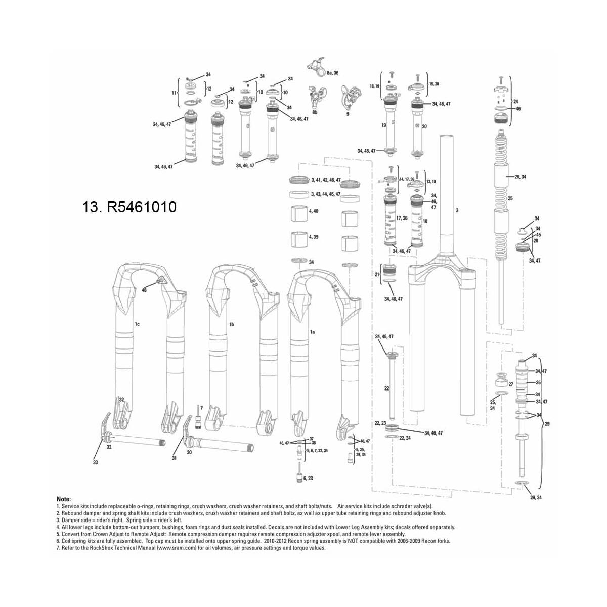 Amortisseur De Compression RockShox ADN MOCO - Compatible Avec Fourche SID Et Reba RL, Neuf