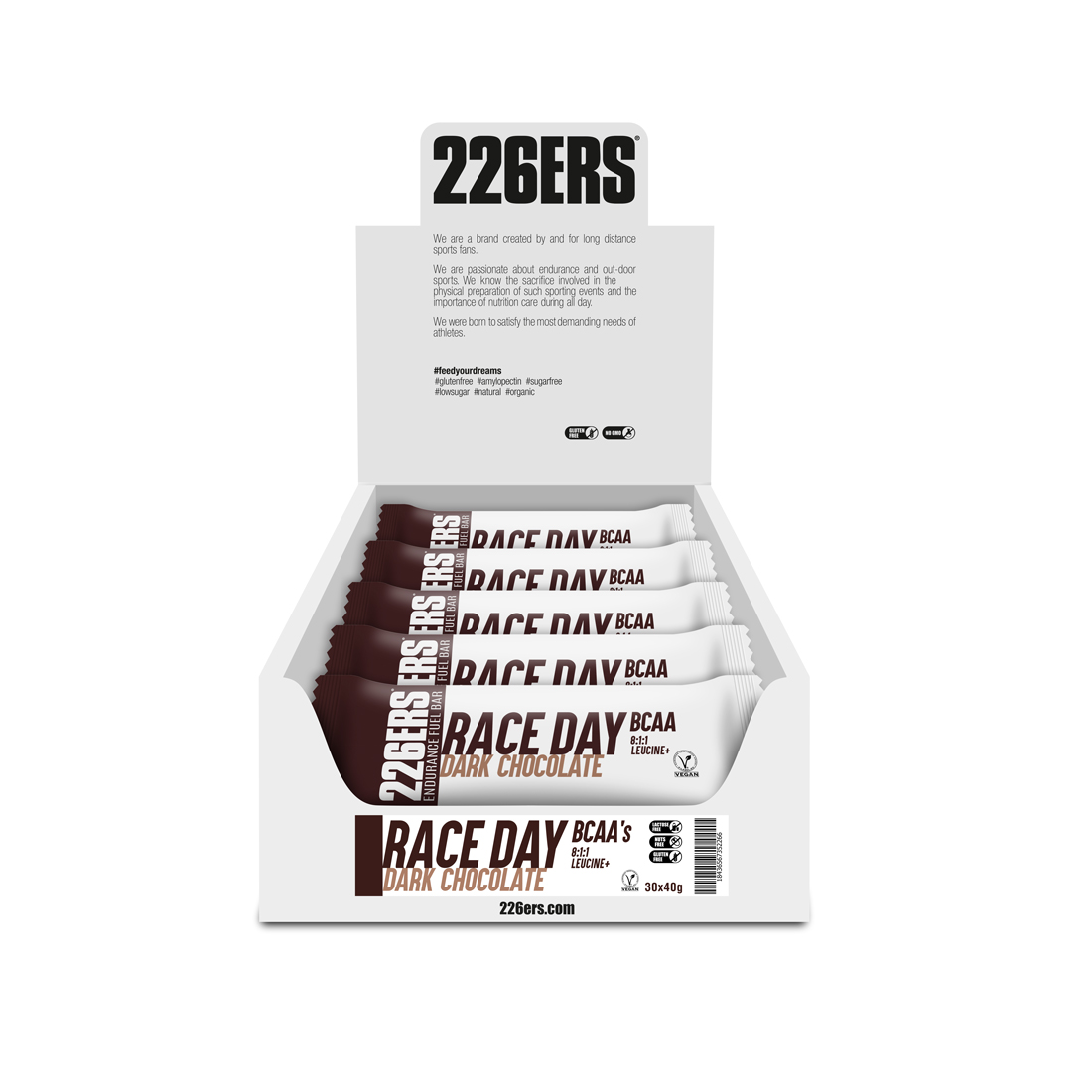 226ers BARRES RACE DAY 40G - BCAA CHOCOLAT NOIR