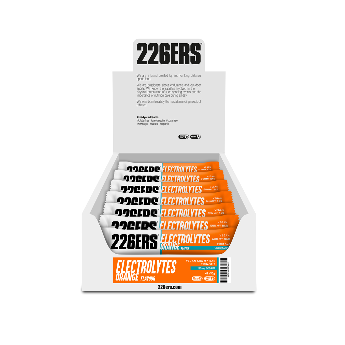 226ers BARRES VEGAN GUMMY 30G ELECTROLYTE- ORANGE