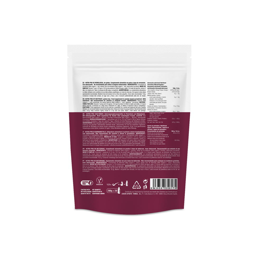 226ers NITRO PRO 290G BETTRAVE